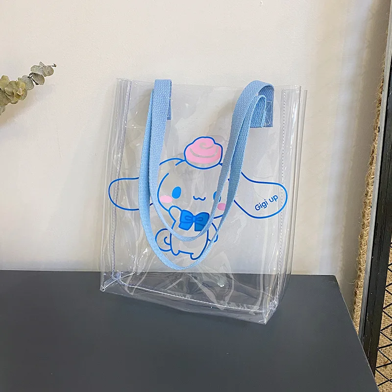 Sanriod Cinnamoroll Series Anime Kawaii Summer New Cartoon Transparent Bag Shoulder Bag Cute College Student Supplementary Bag
Sanriod Cinnamoroll Series Anime Kawaii Summer New Cartoon Transparent Bag Shoulder Bag Cute College Student Supplementary Bag