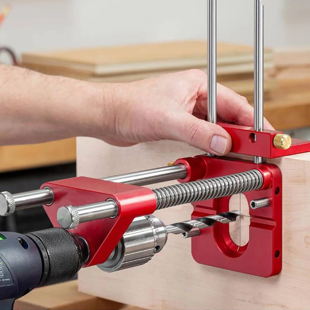 Drill Locator Drill Punch Locator Drill Guide Fixture Aluminum Alloy Drilling Locator Woodworking DIY Tool
Drill Locator Drill Punch Locator Drill Guide Fixture Aluminum Alloy Drilling Locator Woodworking DIY Tool