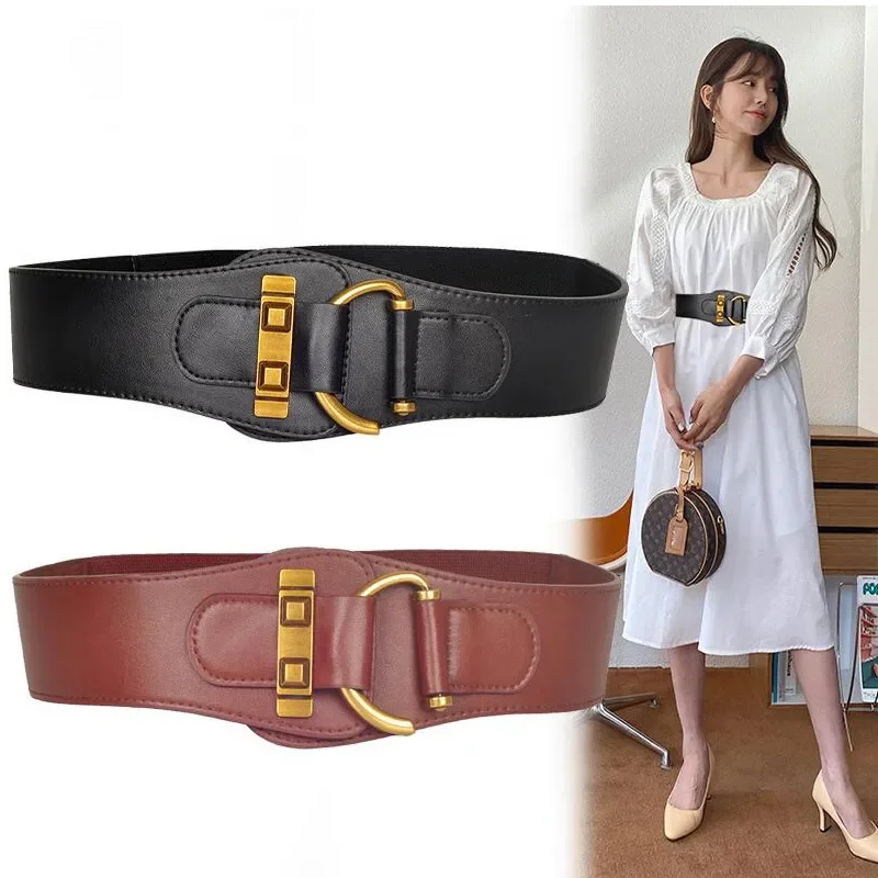 Women Belt Dress Elastic Elastic Leather Belt Vintage Luxury Designer Decor Black Belt For Women
Women Belt Dress Elastic Elastic Leather Belt Vintage Luxury Designer Decor Black Belt For Women