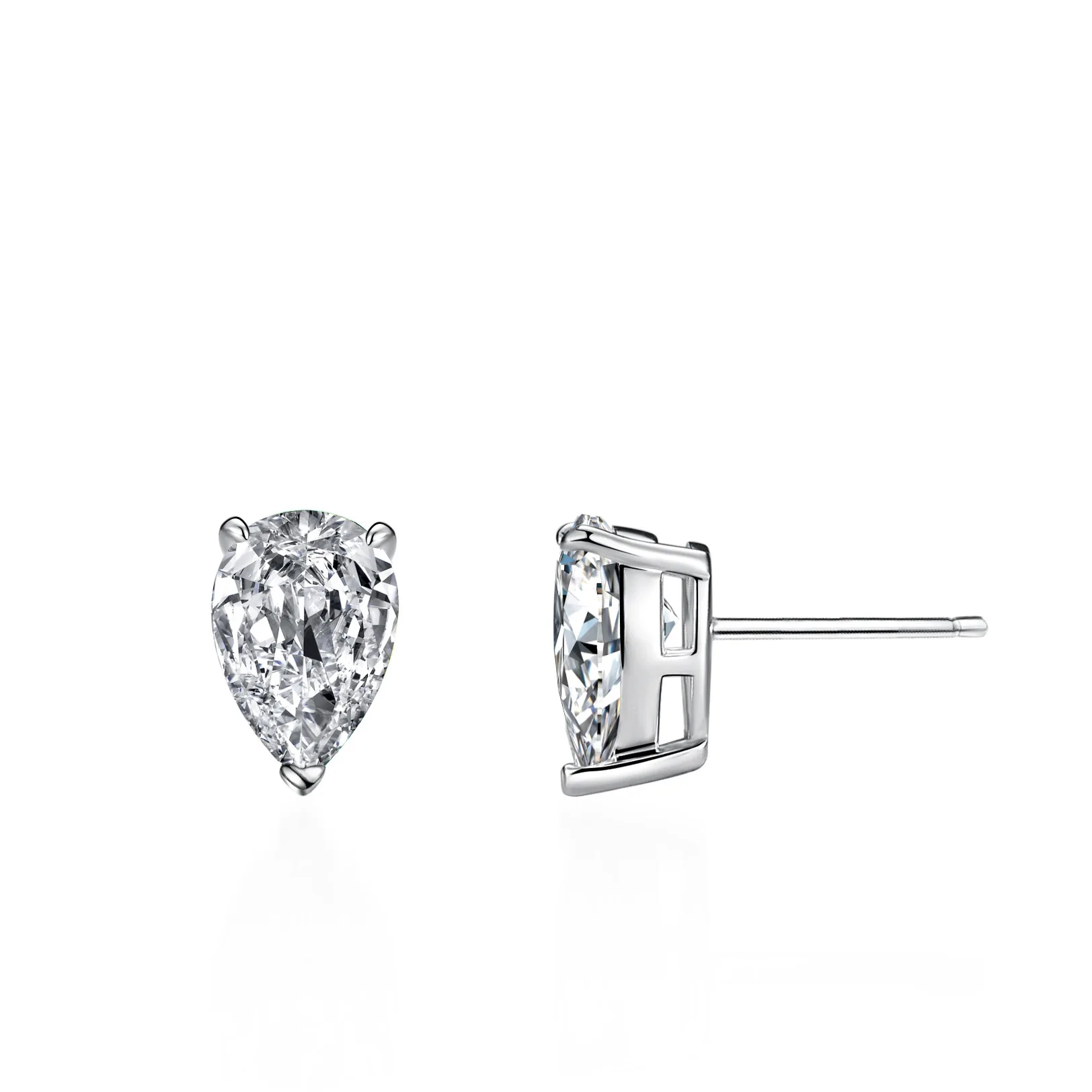 Hoyon S925 Sterling Silver 2ct Drop shaped moissanite Pear Cut Wedding Engagement Ear Stud Earrings Fine Jewelry Wholesale
Hoyon S925 Sterling Silver 2ct Drop shaped moissanite Pear Cut Wedding Engagement Ear Stud Earrings Fine Jewelry Wholesale