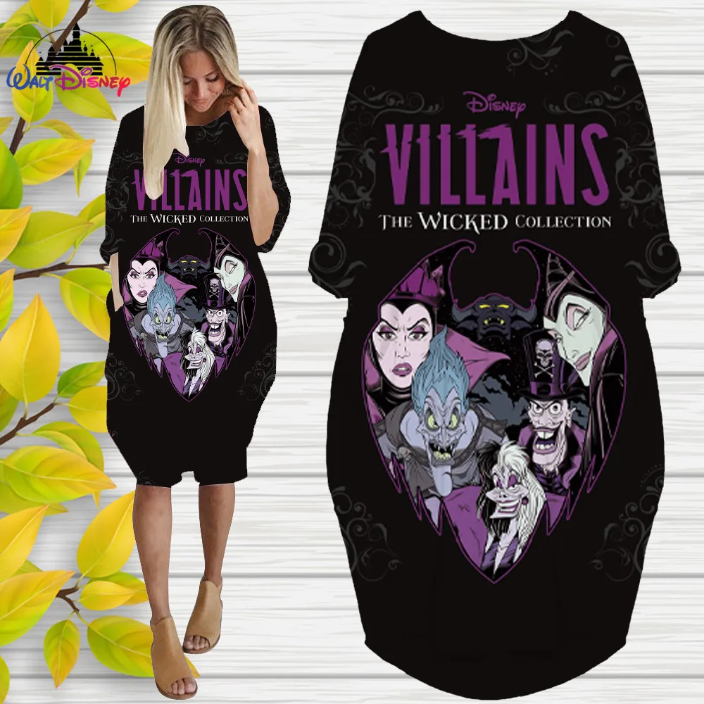 Disney Villains Disney 3D High Quality Printing Girl Trend Wild Loose Long Sleeve Over The Knee Dress Womens
Disney Villains Disney 3D High Quality Printing Girl Trend Wild Loose Long Sleeve Over The Knee Dress Womens