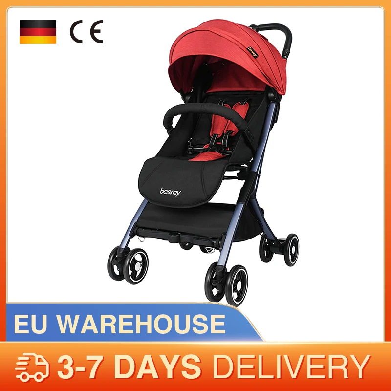 

Besrey Baby Stroller Lightweight Folding Pushchair Pram for Kids Infant Trolley For Newborn from 0 to 3 Years Old Newborn Cart