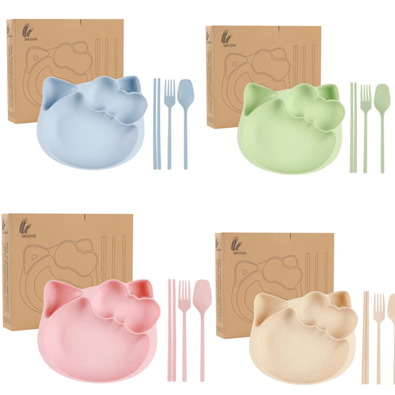 4Pcs/set Sanriod Anime Kt Cat Cutlery Set Cartoon Wheat Straw Knife Fork Spoon Dining Plate Kawaii Kitchen Tableware Gift Toys
4Pcs/set Sanriod Anime Kt Cat Cutlery Set Cartoon Wheat Straw Knife Fork Spoon Dining Plate Kawaii Kitchen Tableware Gift Toys