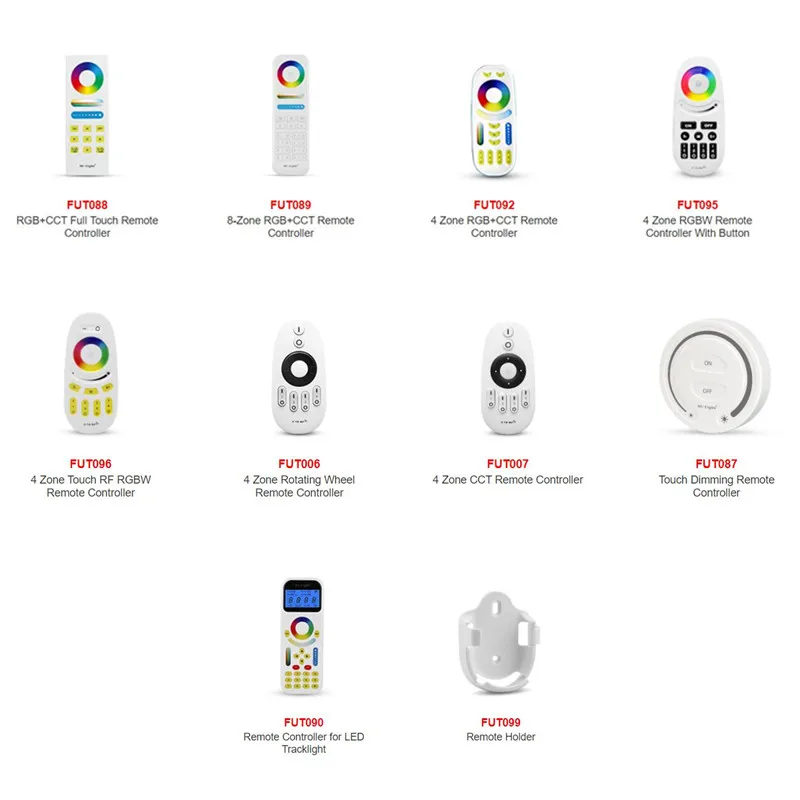MiLight Remote 2.4G RF Wireless LED Remote RGB Controller Dimmer FUT006 FUT007 FUT088 FUT089 FUT087 FUT090 FUT092 FUT095 FUT096
MiLight Remote 2.4G RF Wireless LED Remote RGB Controller Dimmer FUT006 FUT007 FUT088 FUT089 FUT087 FUT090 FUT092 FUT095 FUT096