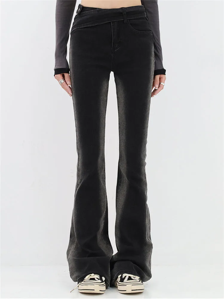 Y2K Black Flare Jeans Women 2022 Autumn Winter Warm Fashion High Waist Stretch Legs Wide Leg Female Denim Trousers Korean Style
Y2K Black Flare Jeans Women 2022 Autumn Winter Warm Fashion High Waist Stretch Legs Wide Leg Female Denim Trousers Korean Style