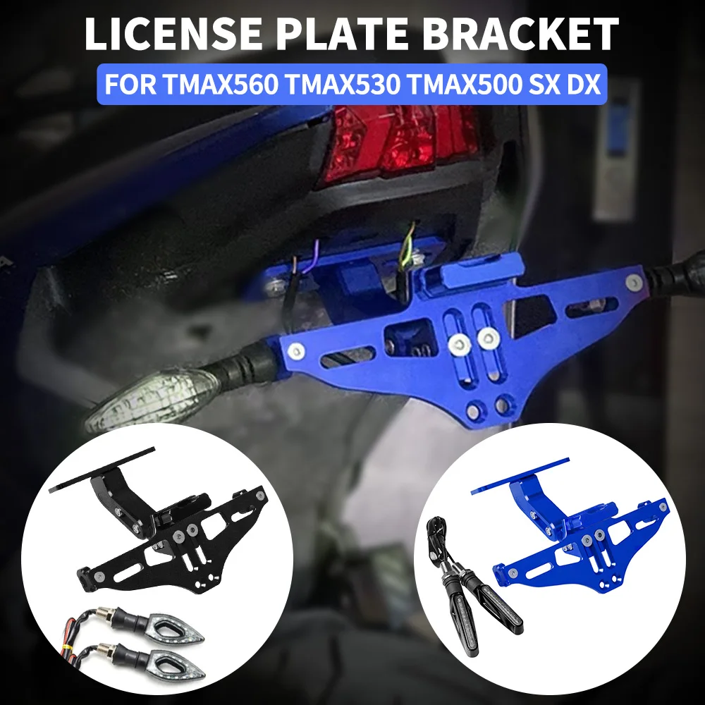

Motorcycle License Plate Bracket Licence Plate Holder Frame Number Plate For YAMAHA T max 560 Tmax 530 500 TMAX530 TMAX530 SX DX