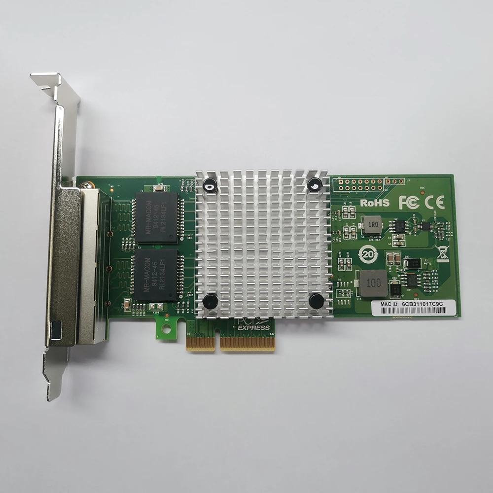WX1860-4RJ45 PCIeX4 1G четырехпортовый серверный адаптер PCI-E X4 гигабитная 4-портовая сетевая карта NIC
WX1860-4RJ45 PCIeX4 1G четырехпортовый серверный адаптер PCI-E X4 гигабитная 4-портовая сетевая карта NIC