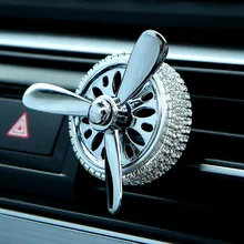 Creative Diamond Rotatable Air Force Car Perfume Solid Air Outlet Vent Clip Decoration Auto Conditioner Air Freshener Accessorie