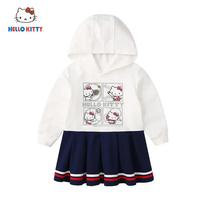 Kawaii Anime Sanrio Hellokittyed Autumn New Girls Hooded Casual Dress Cartoon Cute Sweet Pleated Skirt Gift for Children
Kawaii Anime Sanrio Hellokittyed Autumn New Girls Hooded Casual Dress Cartoon Cute Sweet Pleated Skirt Gift for Children