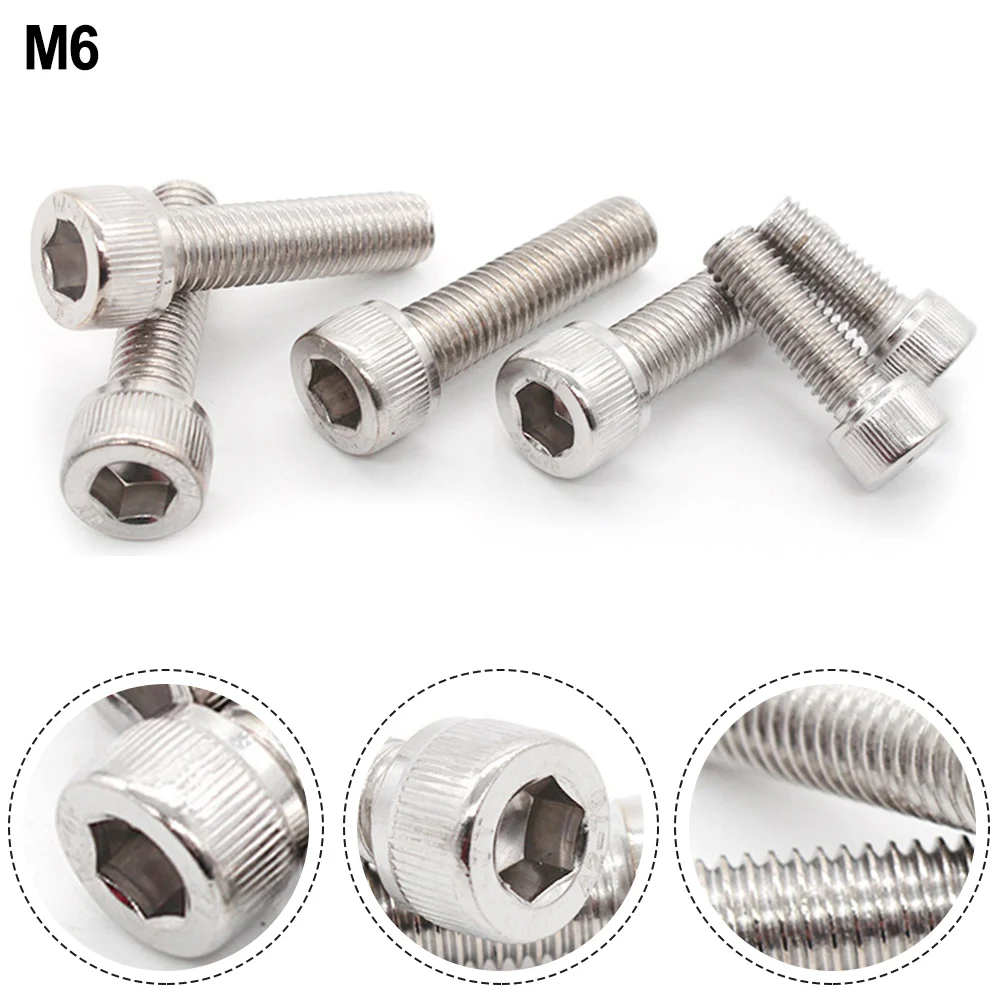 Solar Accessories M6 Bolts And Nuts Home Park High Hardness Corrosion-resistant Hexagon Socket Stainless Steel A2
Solar Accessories M6 Bolts And Nuts Home Park High Hardness Corrosion-resistant Hexagon Socket Stainless Steel A2