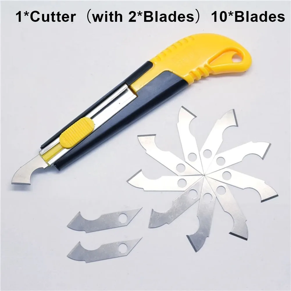 Multi-Purpose Hook Blade PVC Acrylic Board Plastic Plexiglass Hook Knife Cutting Tool Replacement With 10Pcs Blades Set
Multi-Purpose Hook Blade PVC Acrylic Board Plastic Plexiglass Hook Knife Cutting Tool Replacement With 10Pcs Blades Set