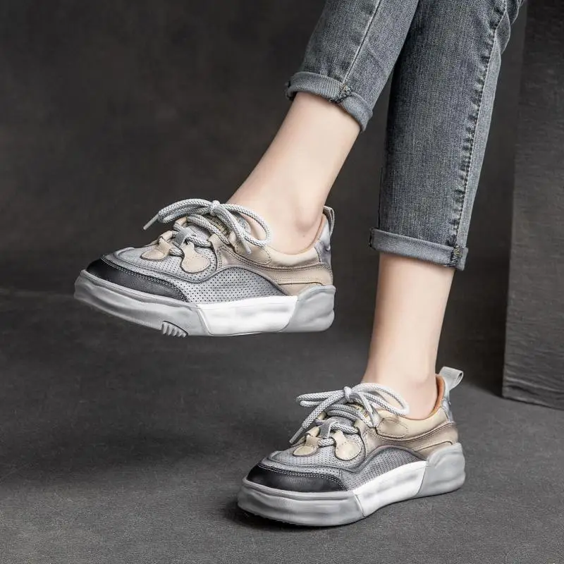 YourSeason Retro Sneakers Ladies Genuine Leather Lace Up 2022 Women Handmade Concise Comfortable Platform Casual Shoes
YourSeason Retro Sneakers Ladies Genuine Leather Lace Up 2022 Women Handmade Concise Comfortable Platform Casual Shoes