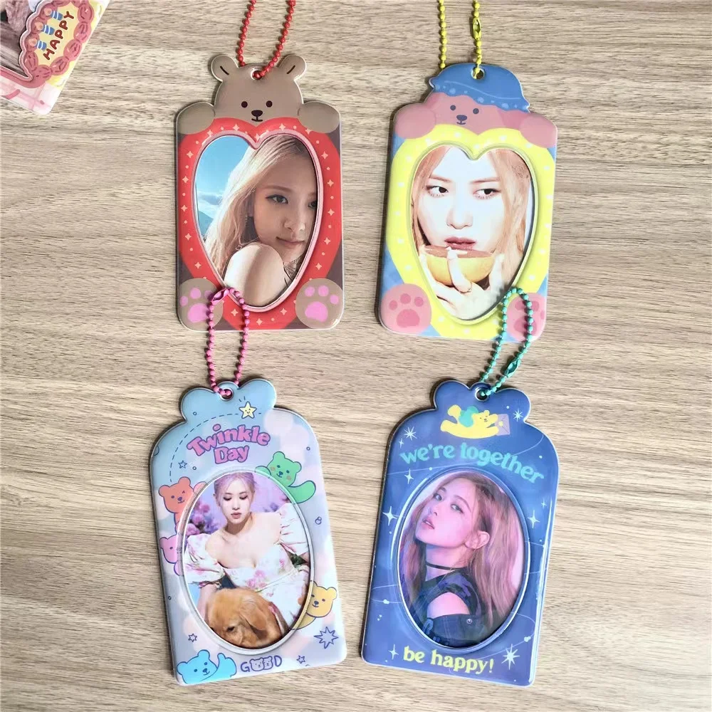 Kawaii Bear Kpop Photo storage pendant Card Holder Idol Photo 3 inch with chain Protection Display Case School Stationery
Kawaii Bear Kpop Photo storage pendant Card Holder Idol Photo 3 inch with chain Protection Display Case School Stationery