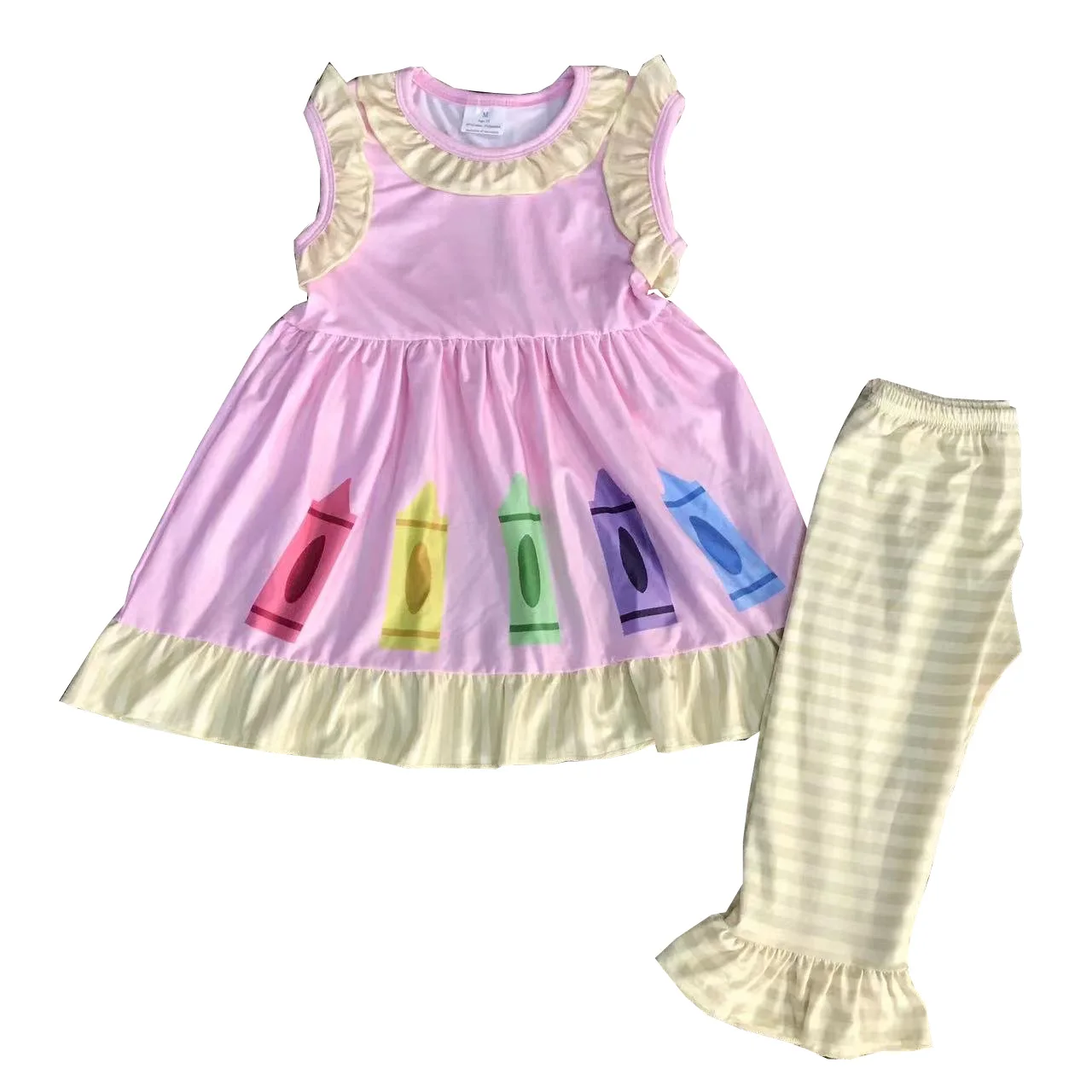 Wholesale Kids Clothing Back To School Outfit Sleeveless Pencil Tunic Top Stripe Pants Toddler Girls Sets 
Wholesale Kids Clothing Back To School Outfit Sleeveless Pencil Tunic Top Stripe Pants Toddler Girls Sets