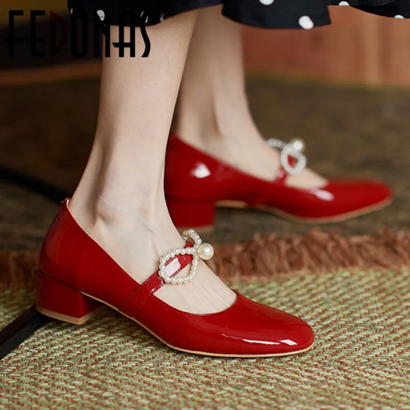 FEDONAS Sweet Fashion Mary Janes Women Pumps Spring Pearl Butterfly-Knot Thick Heels Shoes Woman New Arrival Casual Office
FEDONAS Sweet Fashion Mary Janes Women Pumps Spring Pearl Butterfly-Knot Thick Heels Shoes Woman New Arrival Casual Office