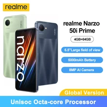realme Narzo 50i Prime Smartphone 5000mAh Massive Battery 6.5 Large Display 4+64GB Octa-core Processor AI Camera Narzo Phone
