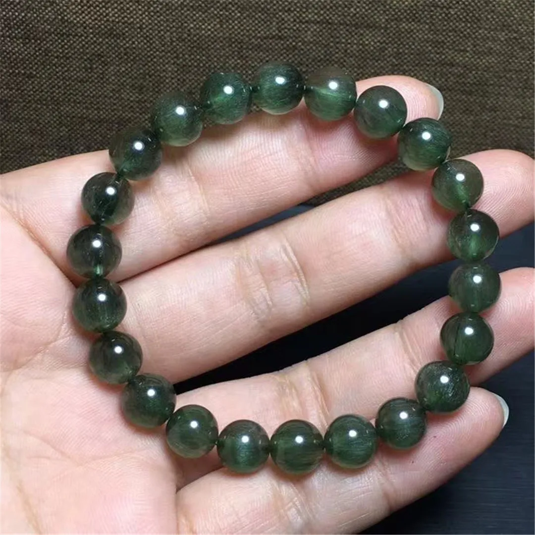 8mm Natural Green Rutilated Quartz Bracelet Jewelry For Woman Lady Man Luck Gift Crystal Round Beads Rare Gemstone Strands AAAAA
8mm Natural Green Rutilated Quartz Bracelet Jewelry For Woman Lady Man Luck Gift Crystal Round Beads Rare Gemstone Strands AAAAA