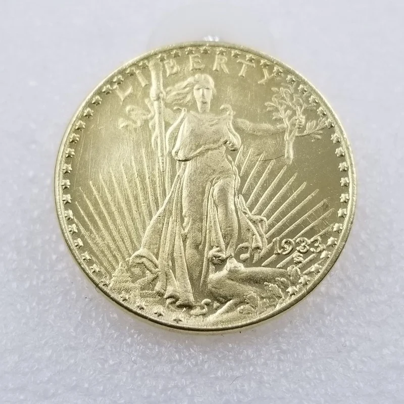 American 1933 20 Dollars Brass Gold-plated Commemorative Collectible Coin Gift Lucky Challenge Coin
American 1933 20 Dollars Brass Gold-plated Commemorative Collectible Coin Gift Lucky Challenge Coin