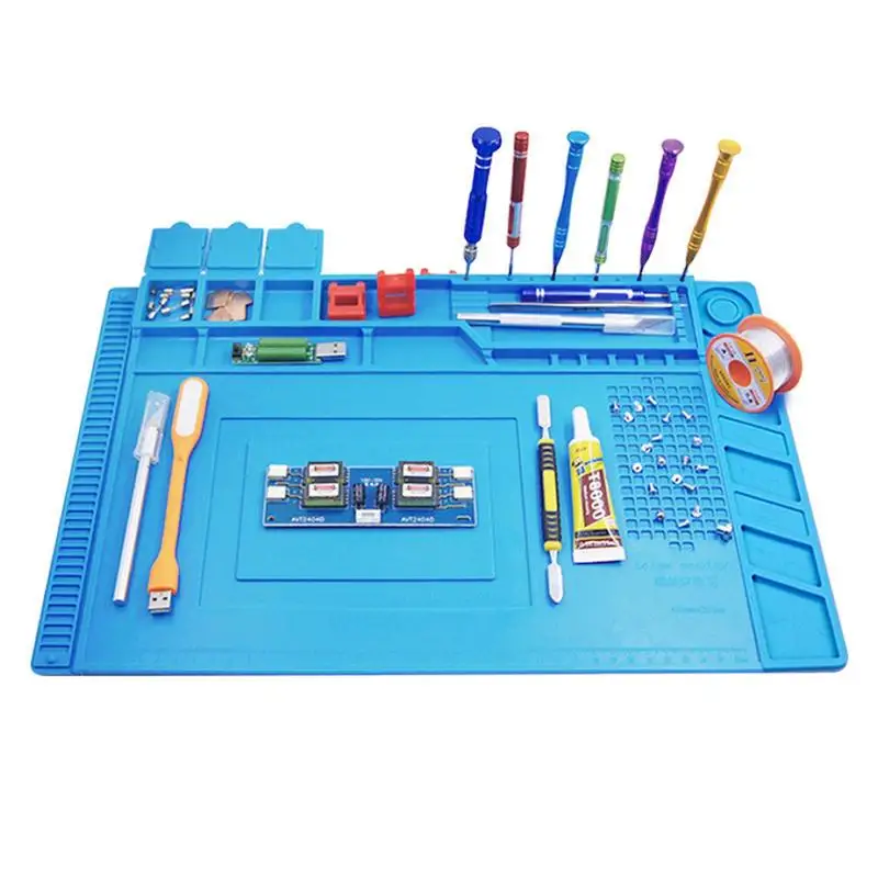 Heat Resistant Solder Pad Heat Resistant Work Mat Anti Static Electronic Repair Pad 45*30CM Large Silicone Pad With Scale Ruler
Heat Resistant Solder Pad Heat Resistant Work Mat Anti Static Electronic Repair Pad 45*30CM Large Silicone Pad With Scale Ruler