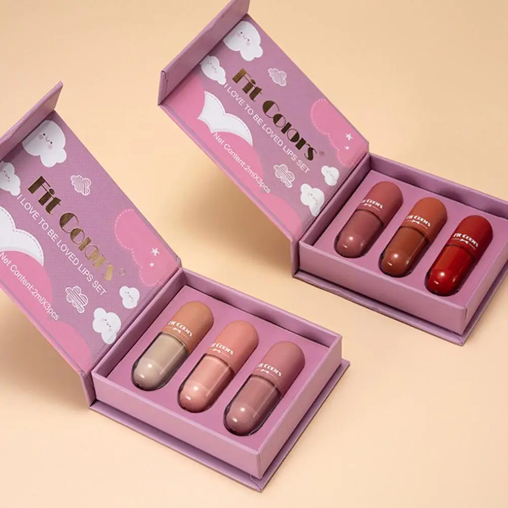 3Pcs Mini Capsule Lip Gloss Set Matte Velvet Liquid Cosmetics Waterproof Lip Glaze Lipstick Lasting Non-Stick Long Makeup G8T6
3Pcs Mini Capsule Lip Gloss Set Matte Velvet Liquid Cosmetics Waterproof Lip Glaze Lipstick Lasting Non-Stick Long Makeup G8T6