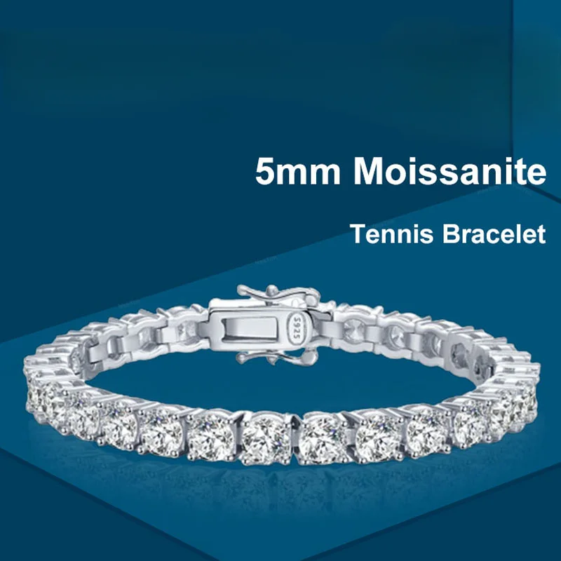3mm 4mm 5mm Moissanite Tennis Bracelet Full Diamond with GRA 925 Sterling Silver Plated 18K Gold Bracelets For Women Men
3mm 4mm 5mm Moissanite Tennis Bracelet Full Diamond with GRA 925 Sterling Silver Plated 18K Gold Bracelets For Women Men