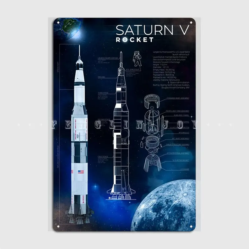 Saturn V Poster Metal Plaque Club Party Living Room Vintage Wall Decor Tin Sign Poster
Saturn V Poster Metal Plaque Club Party Living Room Vintage Wall Decor Tin Sign Poster