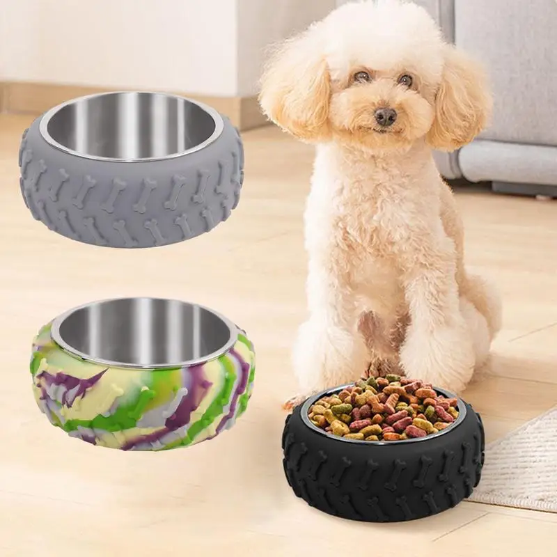 Insulated Dog Water Bowl Wide Opening Creative Tire Shape Pet Bowl Easy to Eat Durable Stainless Steel Pet Food Utensils
Insulated Dog Water Bowl Wide Opening Creative Tire Shape Pet Bowl Easy to Eat Durable Stainless Steel Pet Food Utensils