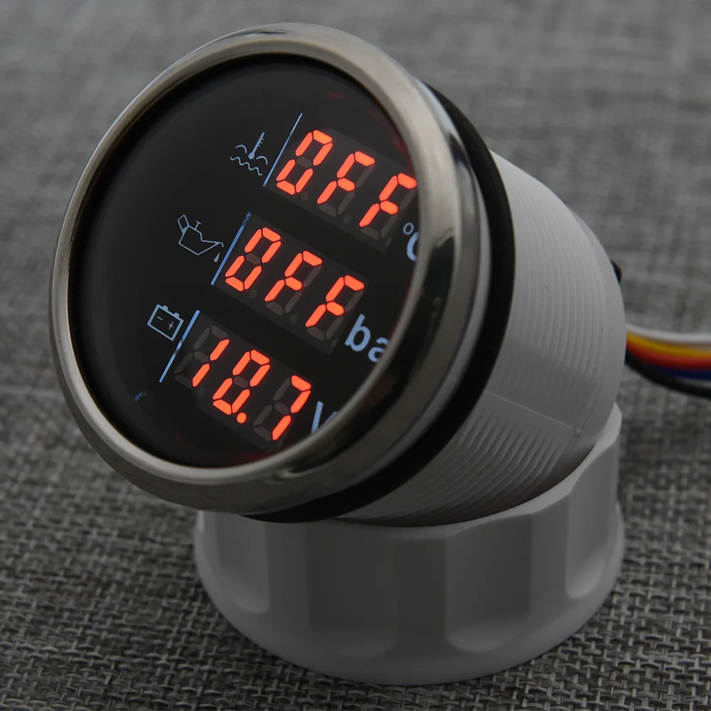 3 In 1 Digital Gauge Water Temperature Bar Oil Pressure Gauge With Alarm Voltmeter IP67 Voltage Water Temp Gauge Red Light Tacho
3 In 1 Digital Gauge Water Temperature Bar Oil Pressure Gauge With Alarm Voltmeter IP67 Voltage Water Temp Gauge Red Light Tacho