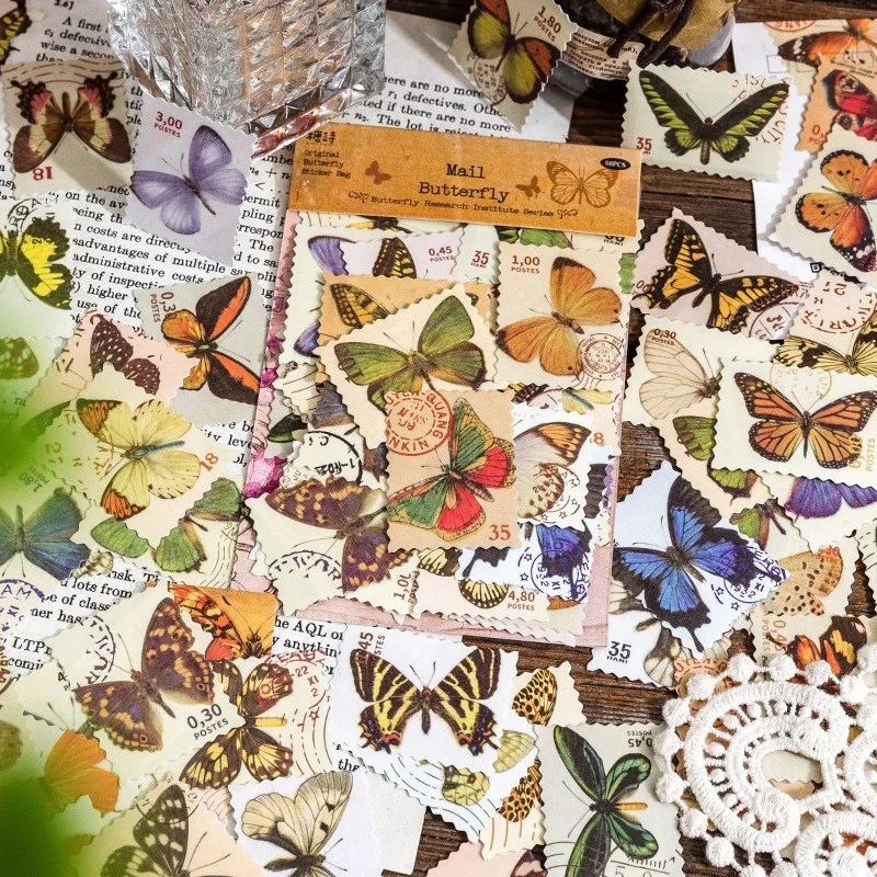 60Pcs Vintage Collection Of Butterfly Stickers Pack DIY Diary Junk Journal Decor Art Sticker Album Scrapbooking
60Pcs Vintage Collection Of Butterfly Stickers Pack DIY Diary Junk Journal Decor Art Sticker Album Scrapbooking