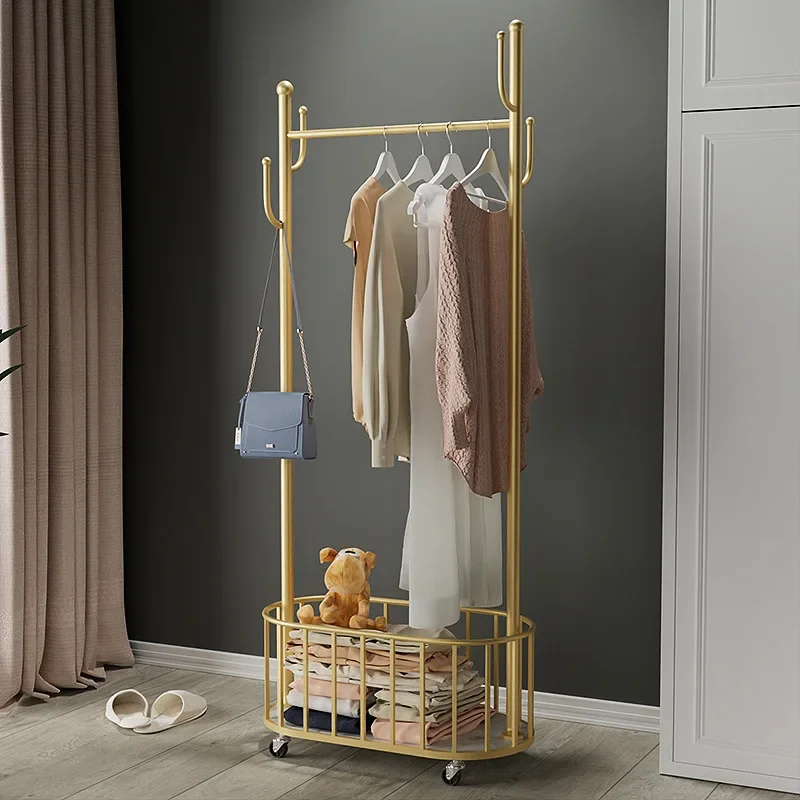 Coat Rack Floor Bedroom Hanger Nordic Light Luxury Metal Home Living Room Removable Storage Rack
Coat Rack Floor Bedroom Hanger Nordic Light Luxury Metal Home Living Room Removable Storage Rack
