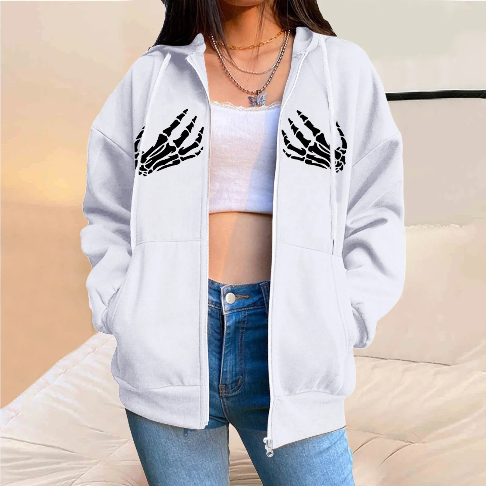 Women Fashion Print Fleece Zip Sweatshirt With Pocket Sweatshirt Womens Long Sleeve Fleece Pullover Hoodie Sweatshirts
Women Fashion Print Fleece Zip Sweatshirt With Pocket Sweatshirt Womens Long Sleeve Fleece Pullover Hoodie Sweatshirts