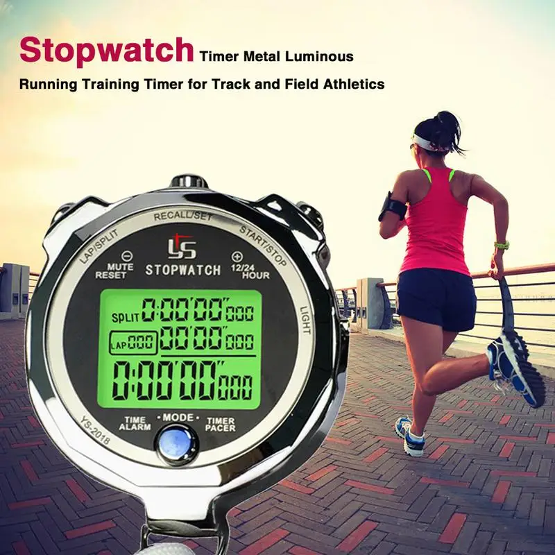 Digital Stopwatch Portable Chronograph With Alarm Clock Luminous Stop Watch For Running Training Sports
Digital Stopwatch Portable Chronograph With Alarm Clock Luminous Stop Watch For Running Training Sports