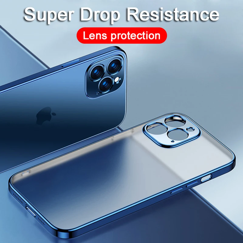 Luxury Plating Square Frame Silicone Transparent Case on For iPhone 11 12 13 Pro Max Mini X XR 7 8 Plus SE 2020 Clear Back Cover
Luxury Plating Square Frame Silicone Transparent Case on For iPhone 11 12 13 Pro Max Mini X XR 7 8 Plus SE 2020 Clear Back Cover