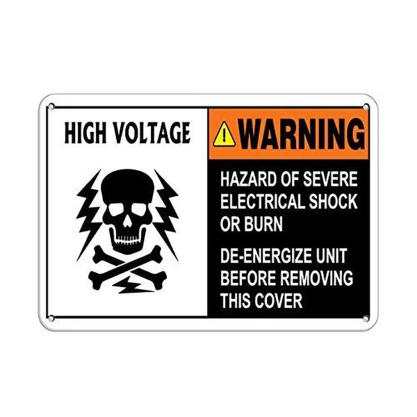 High Voltage Hazard De-Energize Before Removing Tin Sign art wall decoration,vintage aluminum retro metal sign, 1
High Voltage Hazard De-Energize Before Removing Tin Sign art wall decoration,vintage aluminum retro metal sign, 1