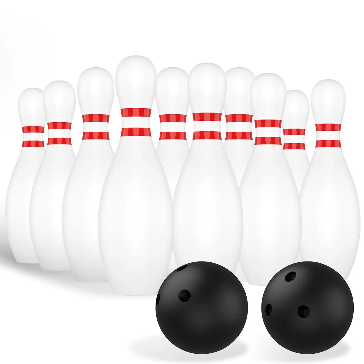 12 Pcs Kids Bowling Set Includes 10 Classical White Pins and 2 Balls Early Education Bowling Toy Portable Indoor Outdoor Toddler
12 Pcs Kids Bowling Set Includes 10 Classical White Pins and 2 Balls Early Education Bowling Toy Portable Indoor Outdoor Toddler