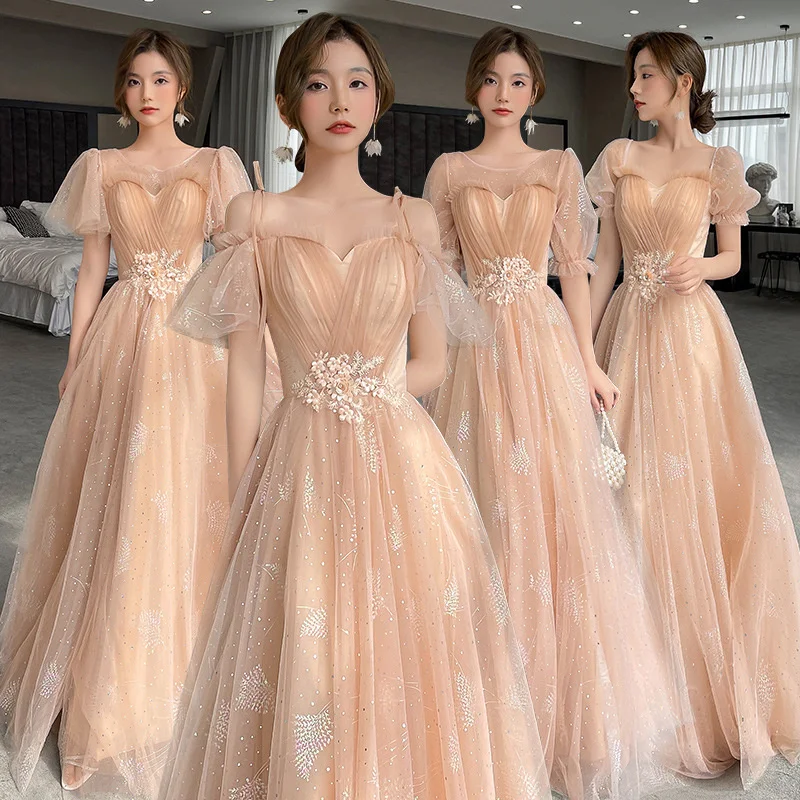 

Bridesmaid Dresses Sister Group 2023 New Spring Student Graduation Dresses Annual Meeting Performance Host Party Evening Dresses