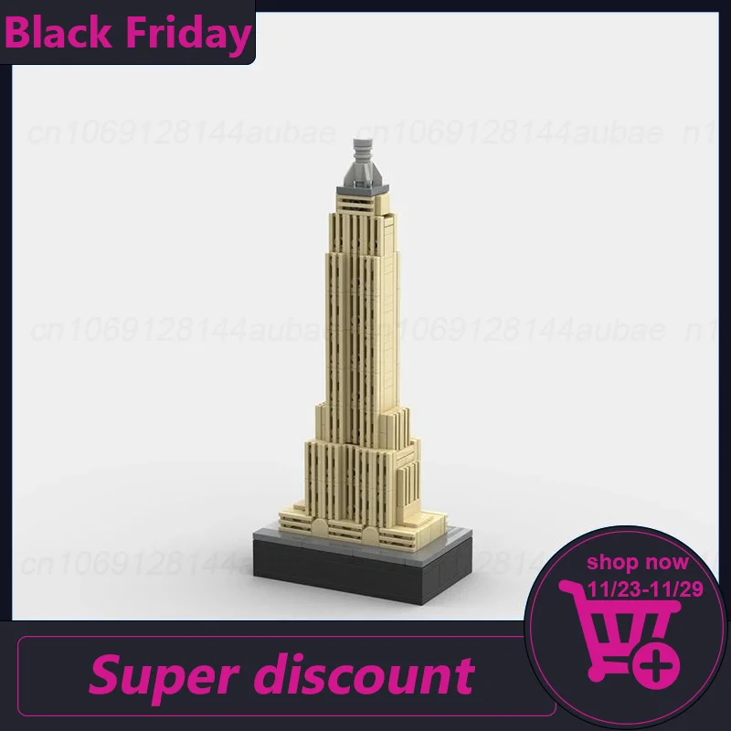 Moc Building Blocks Empire State 1930 Architecture Display Model Diy Assemble Bricks Educational Children Toys Xmas Gifts 213PCS
Moc Building Blocks Empire State 1930 Architecture Display Model Diy Assemble Bricks Educational Children Toys Xmas Gifts 213PCS