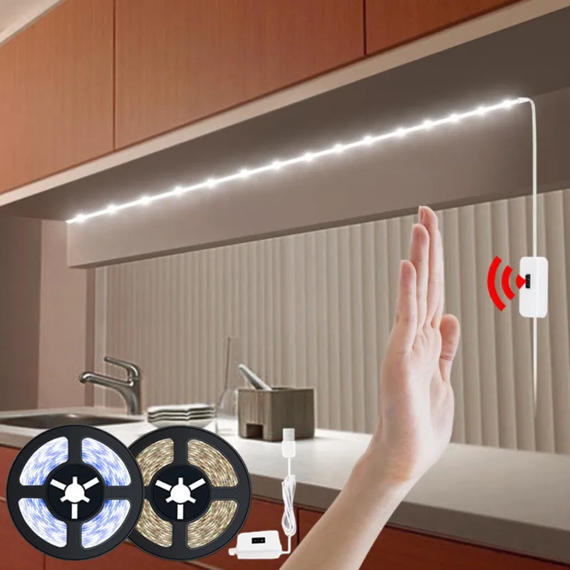 Backlight TV Kitchen Bedroom LED Strip Waterproof 1-5M 5V Closet Light Hand Sweep Sensor Night Light Cabinet Lamp Diode Lights
Backlight TV Kitchen Bedroom LED Strip Waterproof 1-5M 5V Closet Light Hand Sweep Sensor Night Light Cabinet Lamp Diode Lights