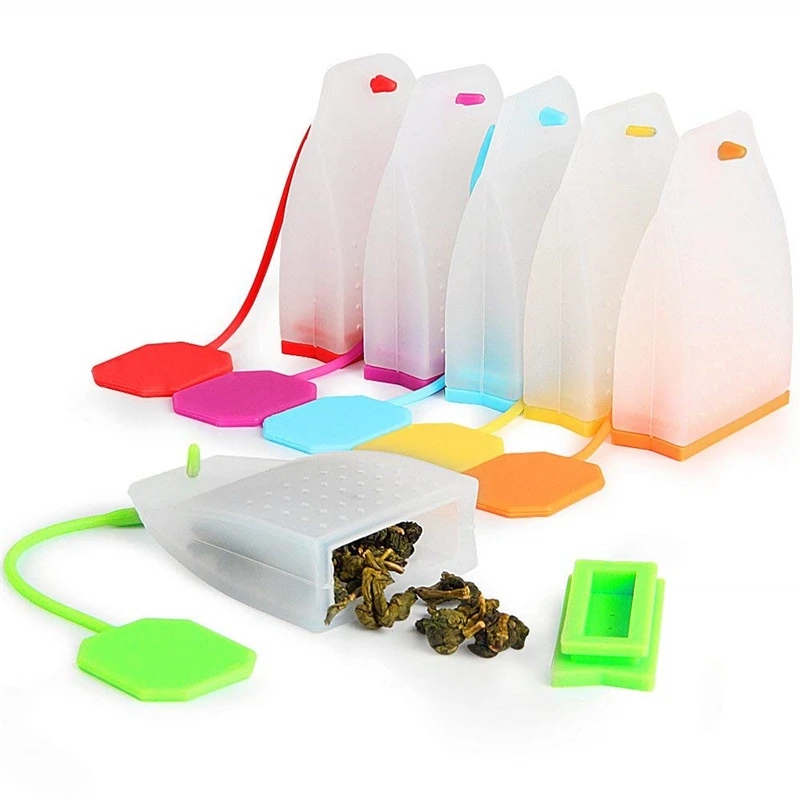 

Silicone Tea Infuser Bag Fine Good Reusable Safe Loose Leaf Tea Bags Strainer Filter for Tea Drinker Utensils