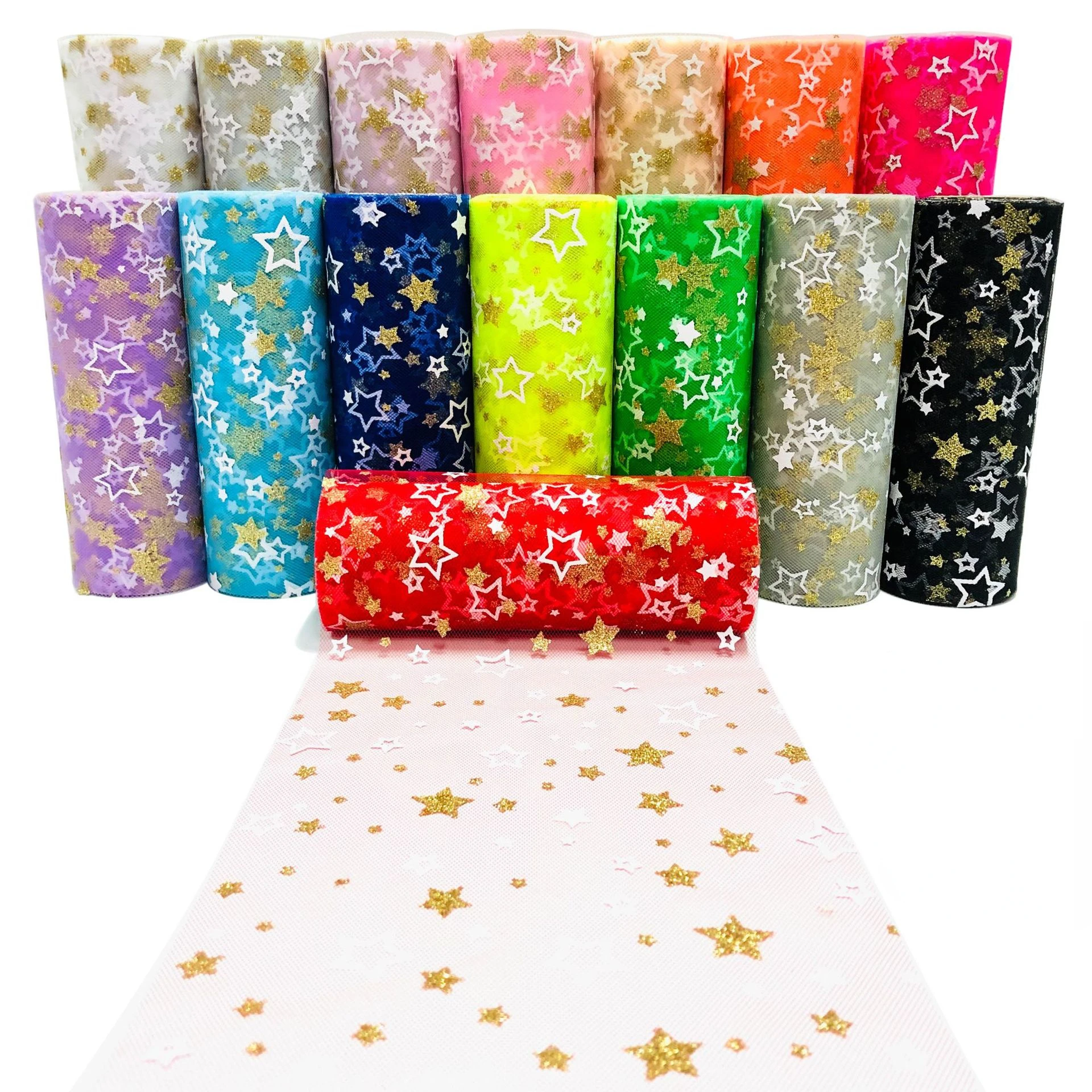 15CM 10Yards Star Mesh Roll Princess Dress Material Mesh Roll Illusory Tulle Ribbon Fabric DIY Handmade Hairclips Bowknot
15CM 10Yards Star Mesh Roll Princess Dress Material Mesh Roll Illusory Tulle Ribbon Fabric DIY Handmade Hairclips Bowknot