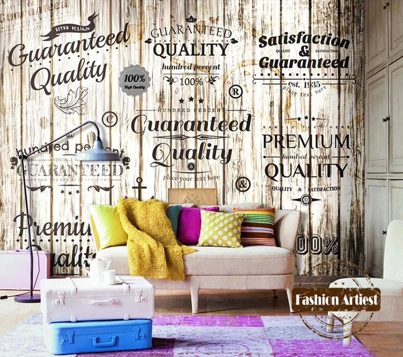 Custom 3d Vintage Wallpaper Mural Wooden Board Trade Mark Letter Tv Sofa Bedroom Living Room Cafe Bar Restaurant Background
Custom 3d Vintage Wallpaper Mural Wooden Board Trade Mark Letter Tv Sofa Bedroom Living Room Cafe Bar Restaurant Background