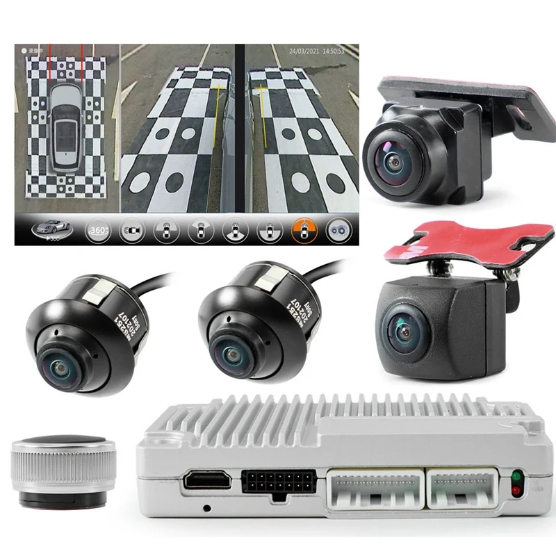 HD 3D 360-Degree Bird's Eye View Panoramic DVR System Car DVR Recording Parking Rear View Cam With 4 For Camera 
HD 3D 360-Degree Bird's Eye View Panoramic DVR System Car DVR Recording Parking Rear View Cam With 4 For Camera