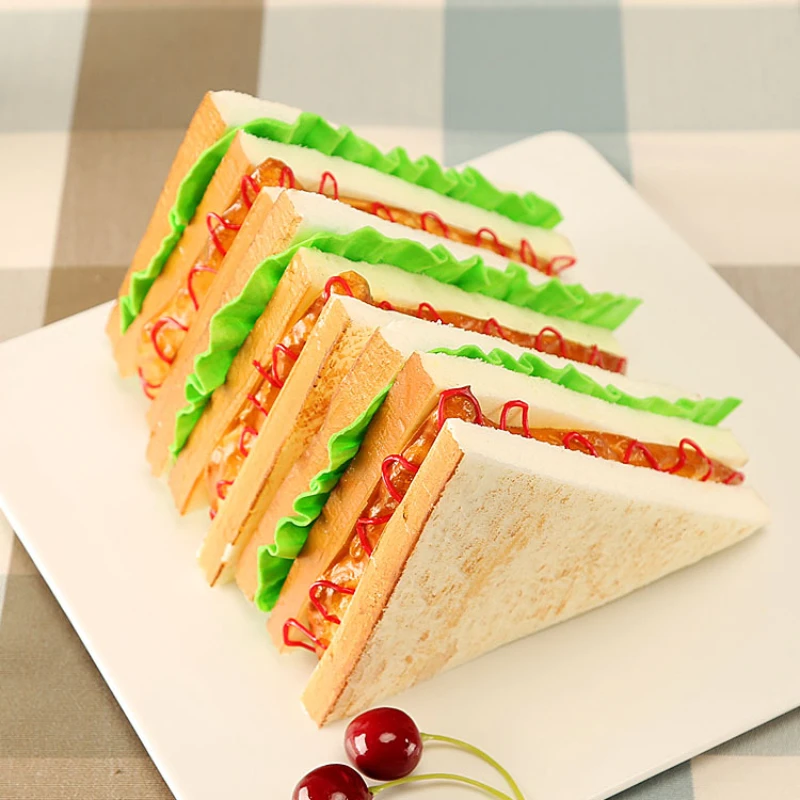 2pcs Fake Food Artificial Food Resin Lifelike Realistic Sandwich Fake Bread Model for Display Prop Realistic Sandwich Home Decor
2pcs Fake Food Artificial Food Resin Lifelike Realistic Sandwich Fake Bread Model for Display Prop Realistic Sandwich Home Decor