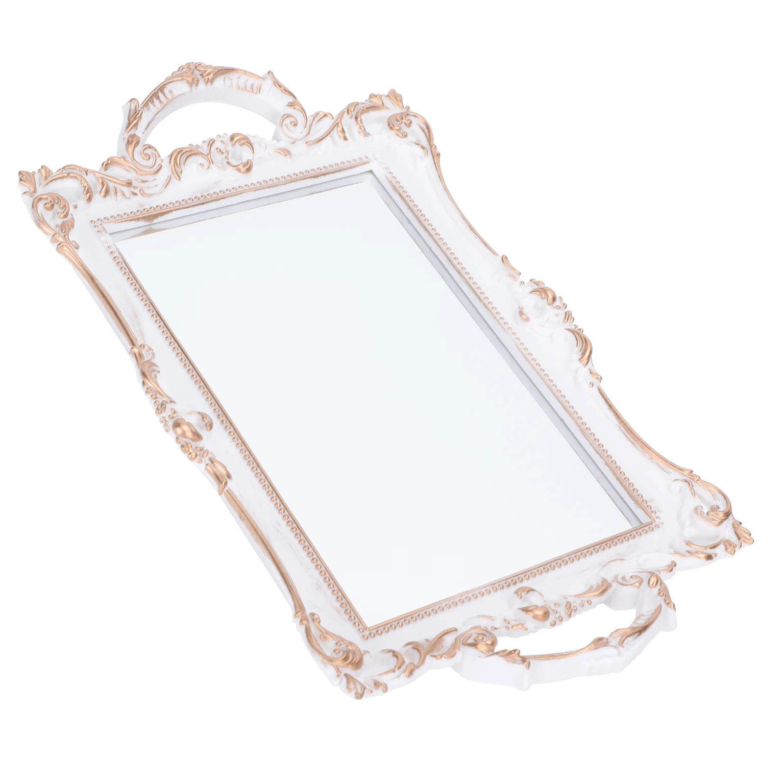 Tray Jewelry Dish Mirror Holder Trinket Ring Necklace Retrodecorative Vanity Displayornate Dresser Vintage Rings Wedding 
Tray Jewelry Dish Mirror Holder Trinket Ring Necklace Retrodecorative Vanity Displayornate Dresser Vintage Rings Wedding