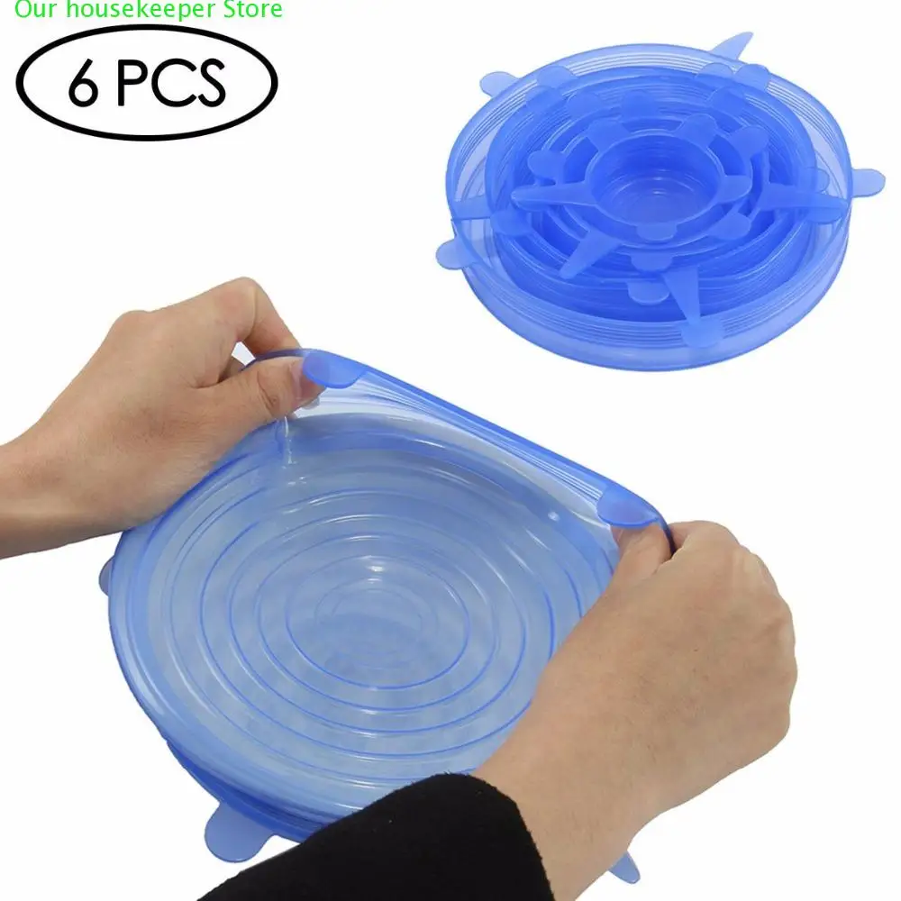 6PCs Reusable Various Sizes Silicone Lids Food Wrap Bowl Pot Cover Cup Lid Stretch and Fresh Food Seel Wraps Sealer Kitchen Home
6PCs Reusable Various Sizes Silicone Lids Food Wrap Bowl Pot Cover Cup Lid Stretch and Fresh Food Seel Wraps Sealer Kitchen Home