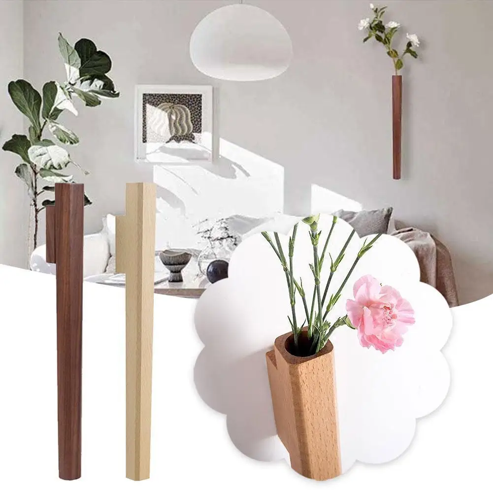 Solid Wood Wall Vase Flower Vases Ornament Hydroponic Flower Bar Decor Home Bottle Pot Bonsai Restaurant Plant Glass M0H0
Solid Wood Wall Vase Flower Vases Ornament Hydroponic Flower Bar Decor Home Bottle Pot Bonsai Restaurant Plant Glass M0H0