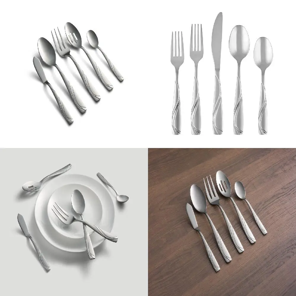 Elegant Unforgettable 45-Piece Stainless Steel Flatware Set, Service for 8 - Complete Tableware Cutlery Set for Special Occasion
Elegant Unforgettable 45-Piece Stainless Steel Flatware Set, Service for 8 - Complete Tableware Cutlery Set for Special Occasion