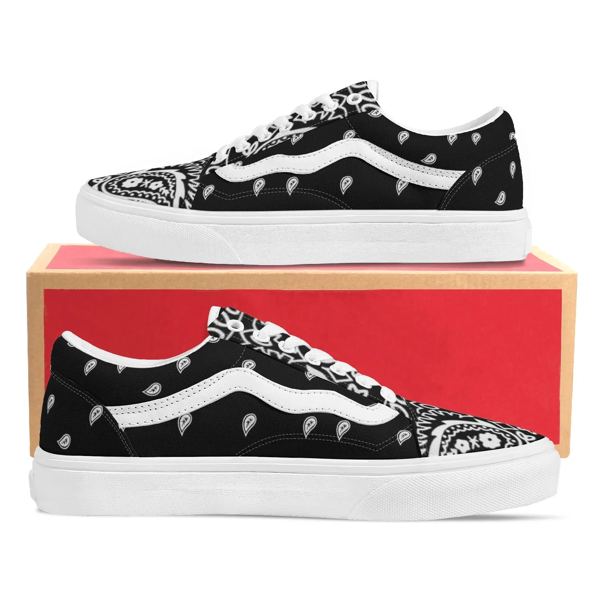 New Arrivals Bandana Style Design Custom Pattern Shoes Men's And Womens Ethnic Style Heightening Shoes Drop Wholesale Price
New Arrivals Bandana Style Design Custom Pattern Shoes Men's And Womens Ethnic Style Heightening Shoes Drop Wholesale Price