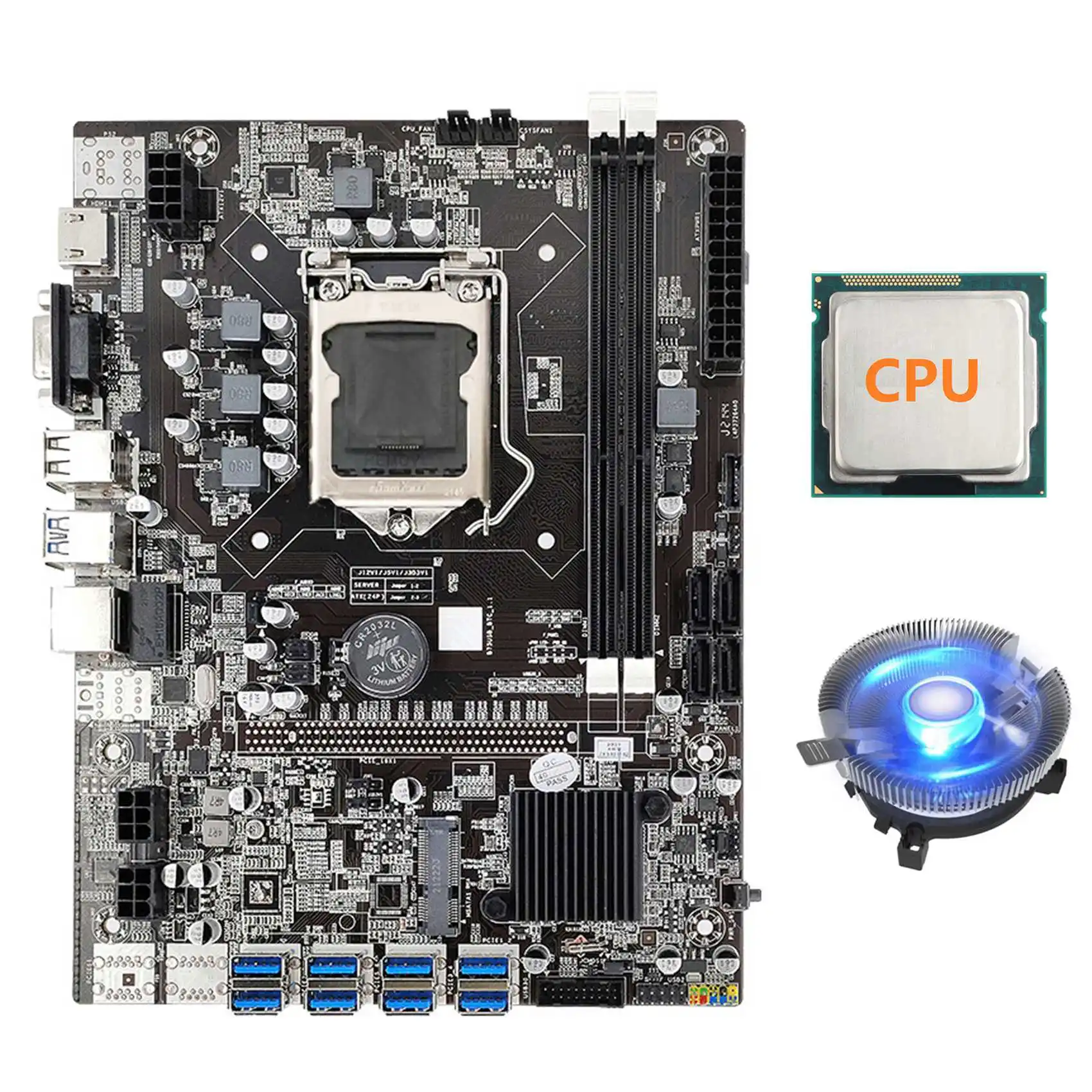 B75 BTC Mining Motherboard+Random CPU+Cooling Fan LGA1155 8XPCIE USB Adapter DDR3 MSATA B75 USB Miner Motherboard
B75 BTC Mining Motherboard+Random CPU+Cooling Fan LGA1155 8XPCIE USB Adapter DDR3 MSATA B75 USB Miner Motherboard