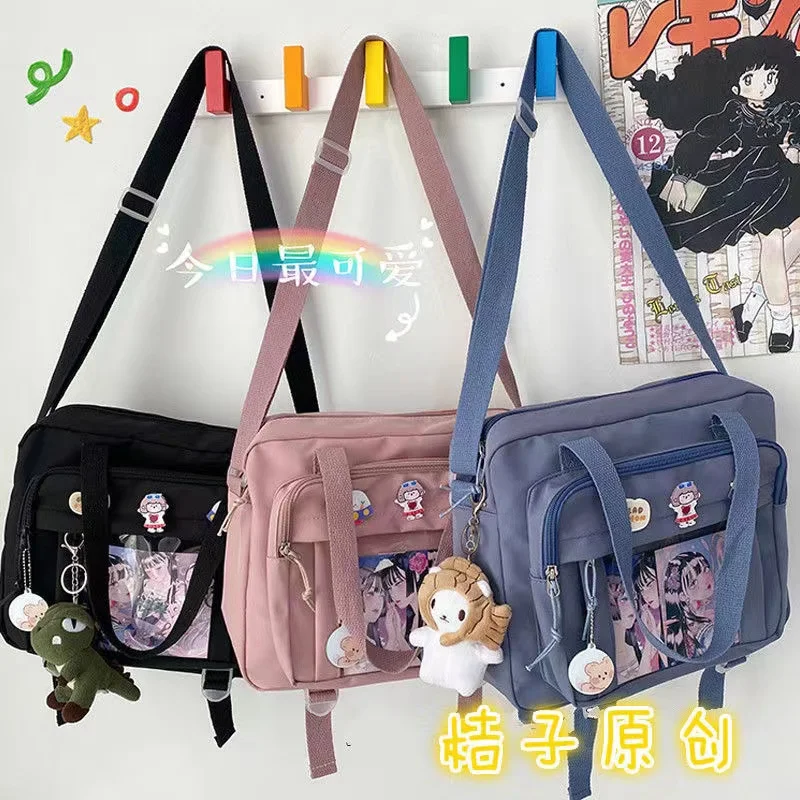 Japanese High School Girls JK Bag Transparent Handbags Book Bag Satchels Shoulder Bag Itabag Big Crossbody Bags Women Ita bag 
Japanese High School Girls JK Bag Transparent Handbags Book Bag Satchels Shoulder Bag Itabag Big Crossbody Bags Women Ita bag